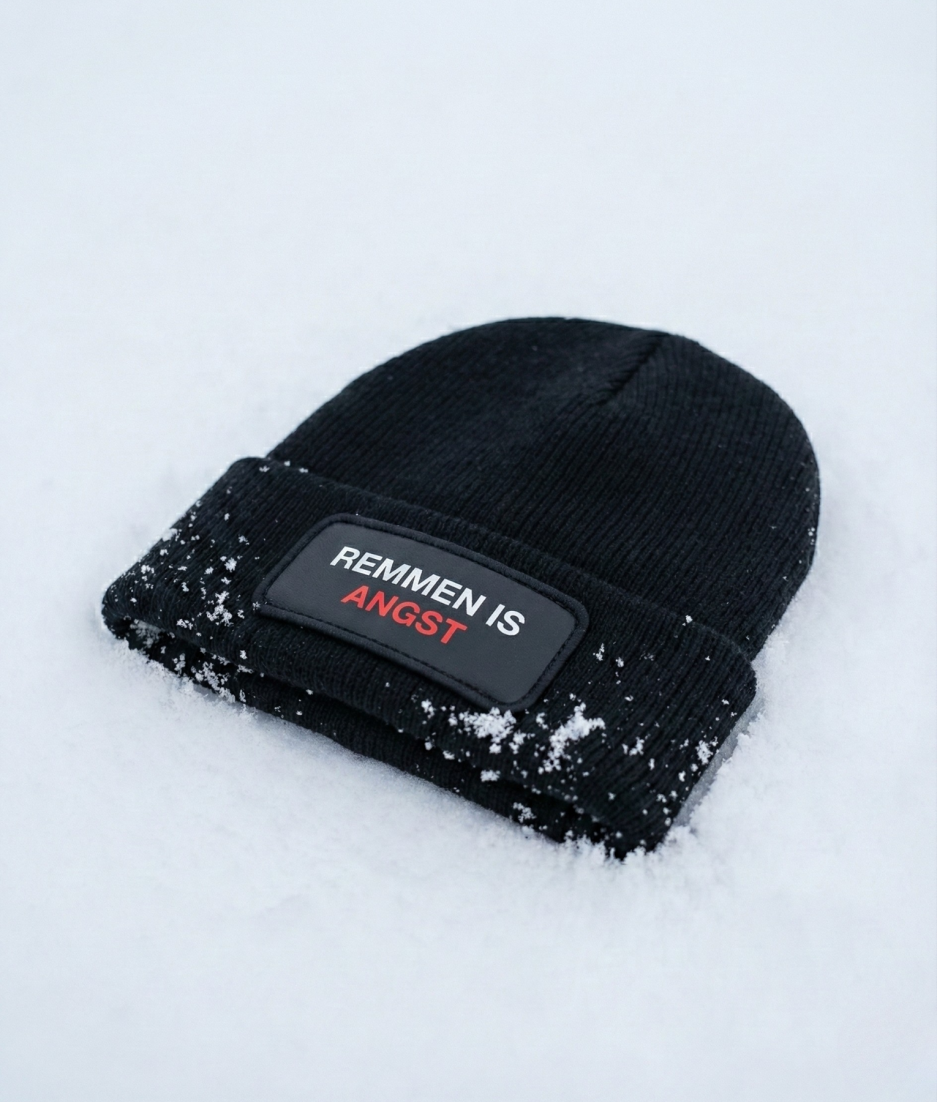 remmen is angst hoodie in sneeuw