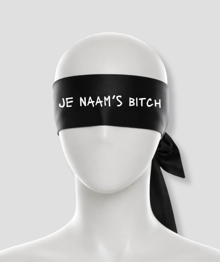 satijnen blinddoek je naam