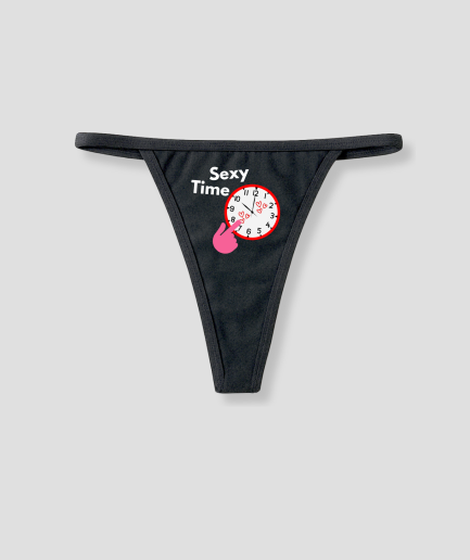 Het is tijd string zwart