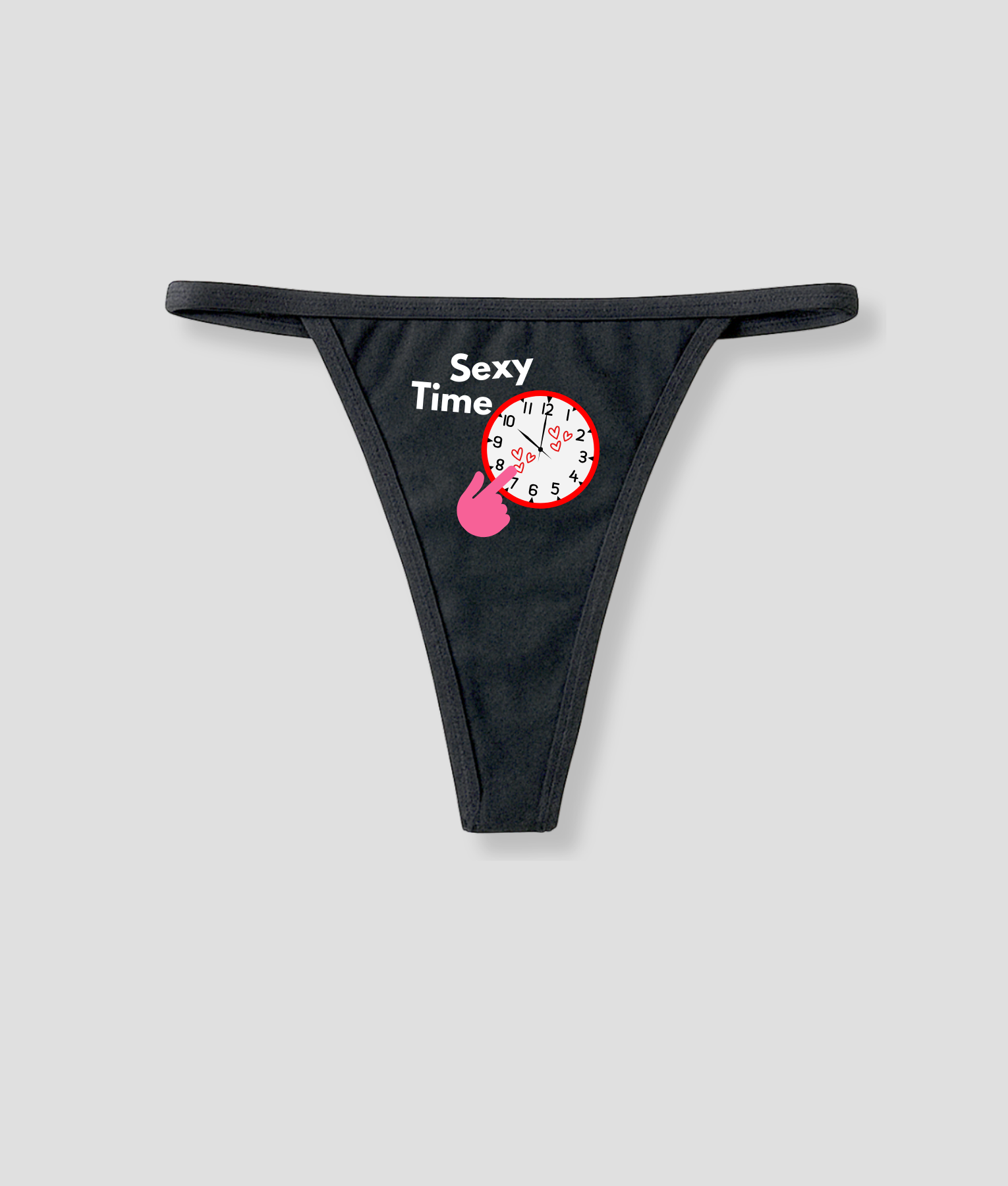 Het is tijd string zwart
