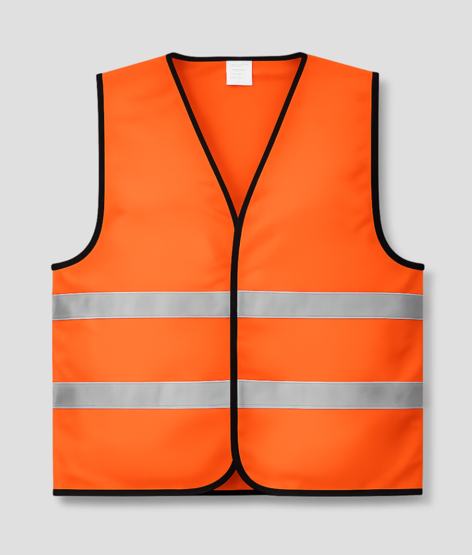 Voorkant oranje hesje