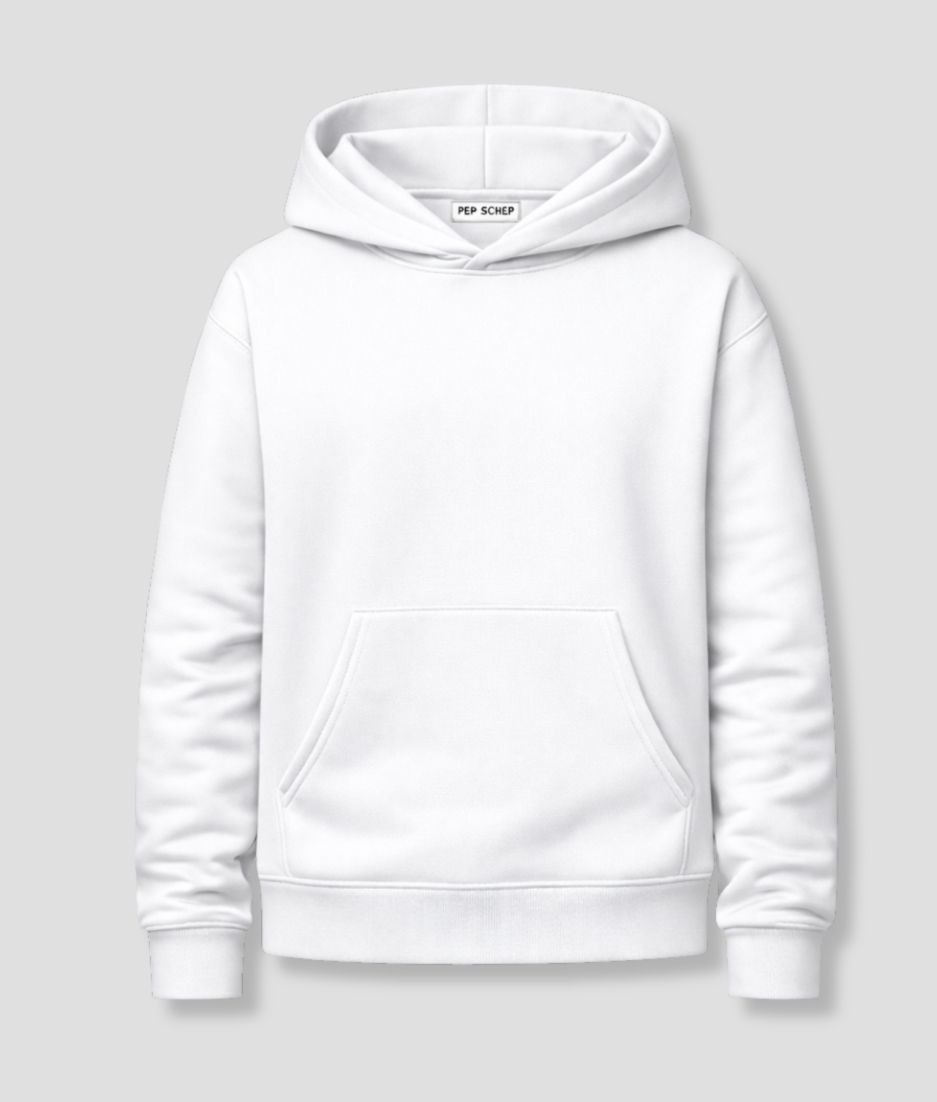 Witte hoodie - voorkant - festival kleding