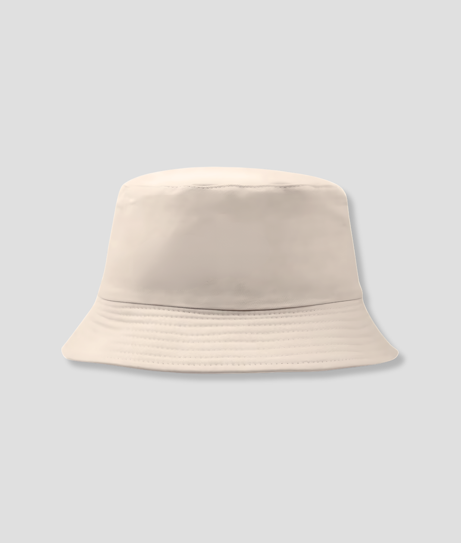 Effen beige bucket hat