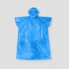 blauwe regen poncho