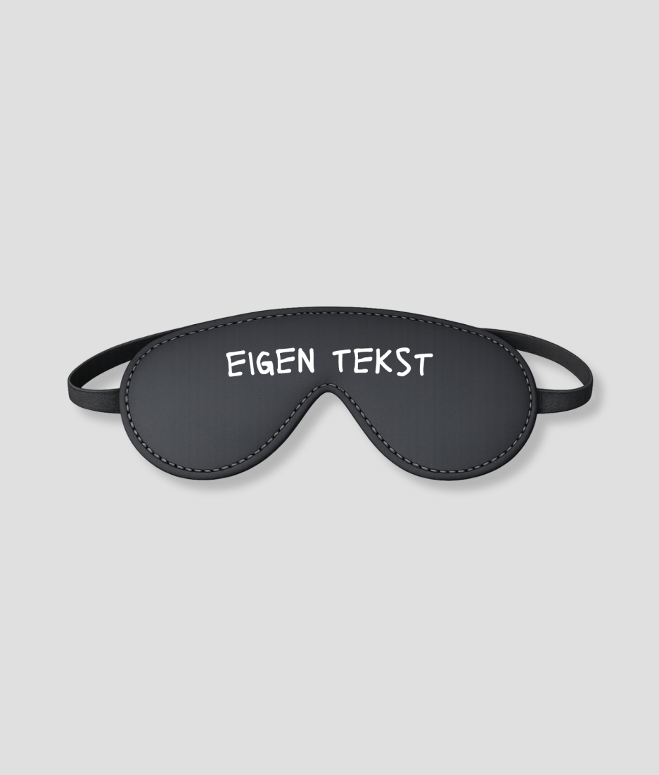 eigen tekst oog masker