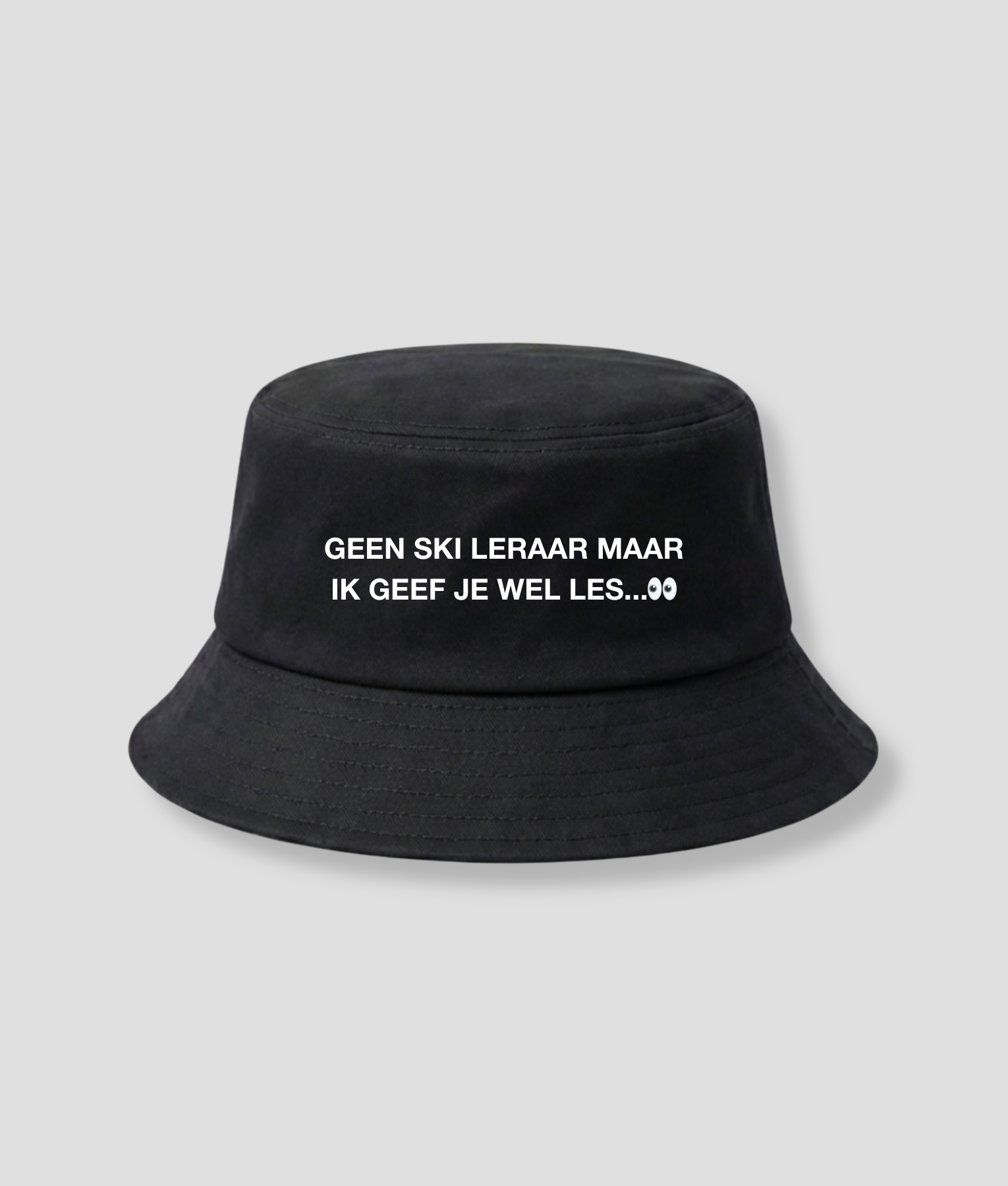 geen ski leraar buckethat