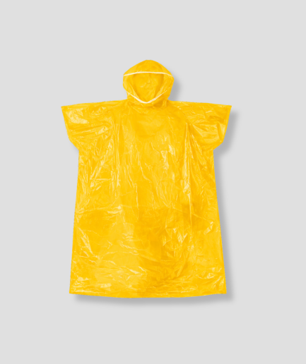 gele poncho regen