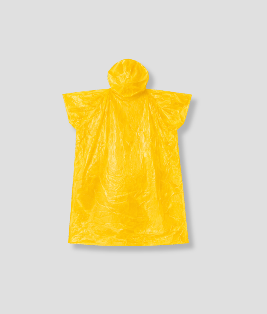 gele wegwerp ponchos