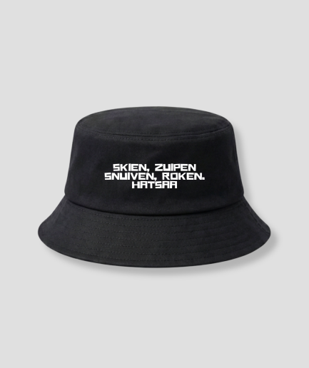 grappige buckethat voor de wintersport