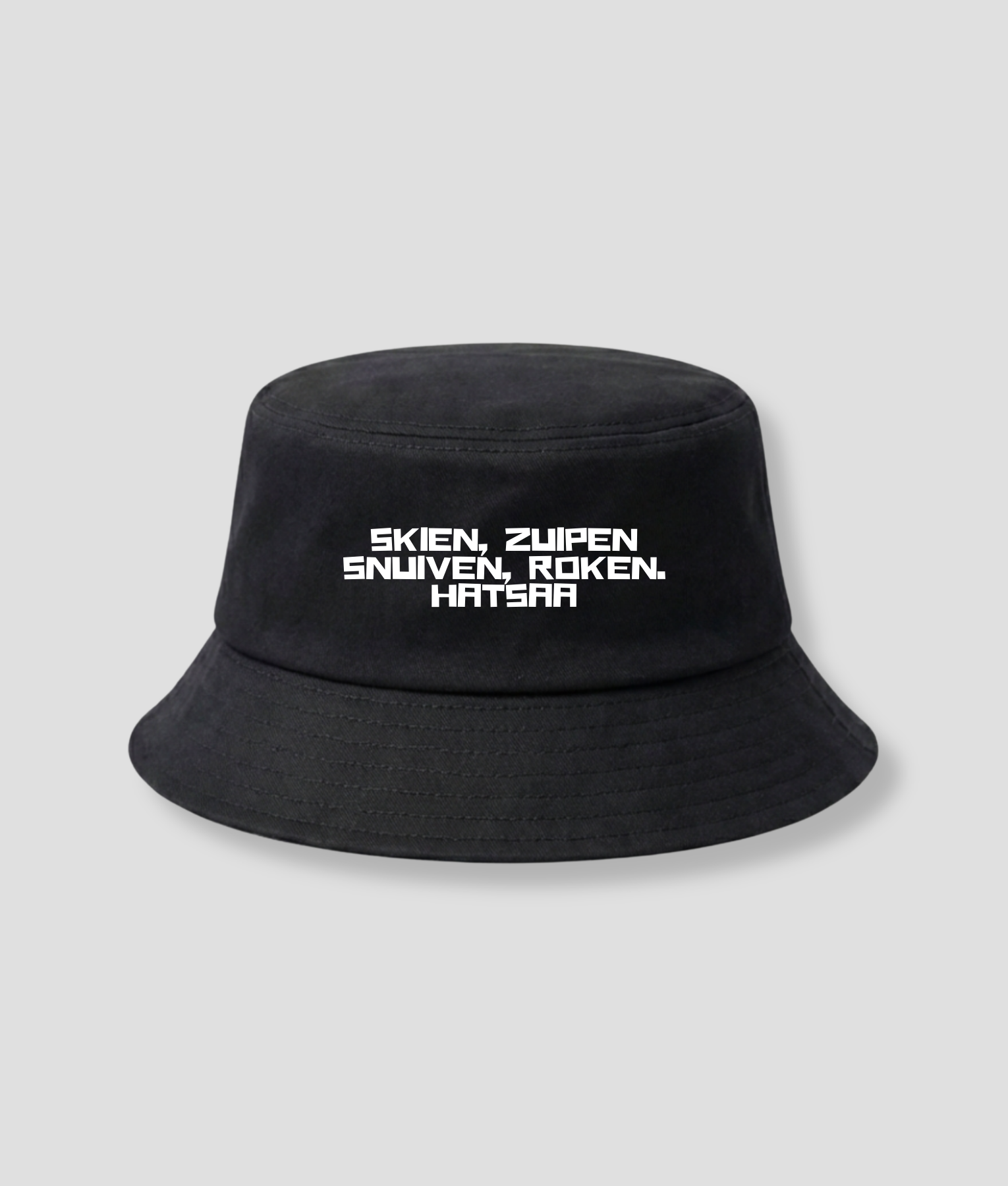 grappige buckethat voor de wintersport