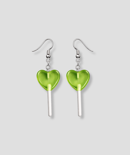 groene lolly oorbel