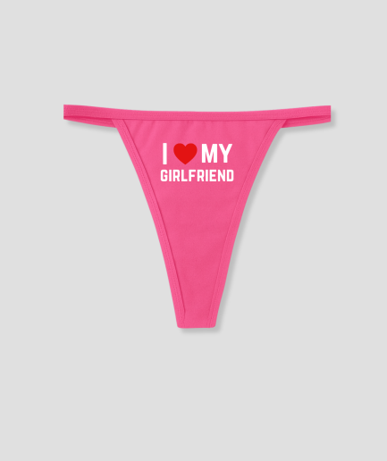 i love my girlfriend string roze