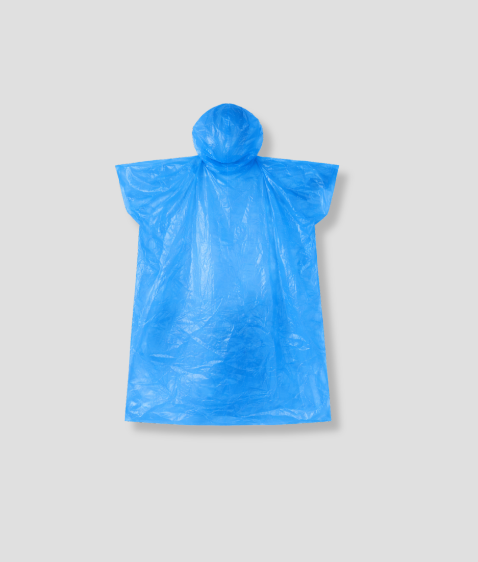 poncho tegen de regen