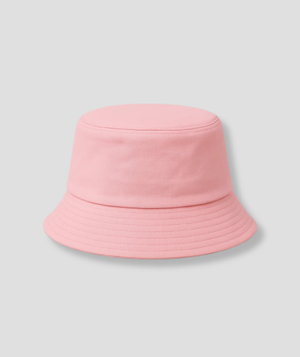 Effen roze bucket hat