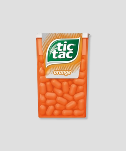 Doosje oranje mintjes