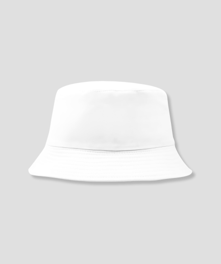 Effen witte bucket hat