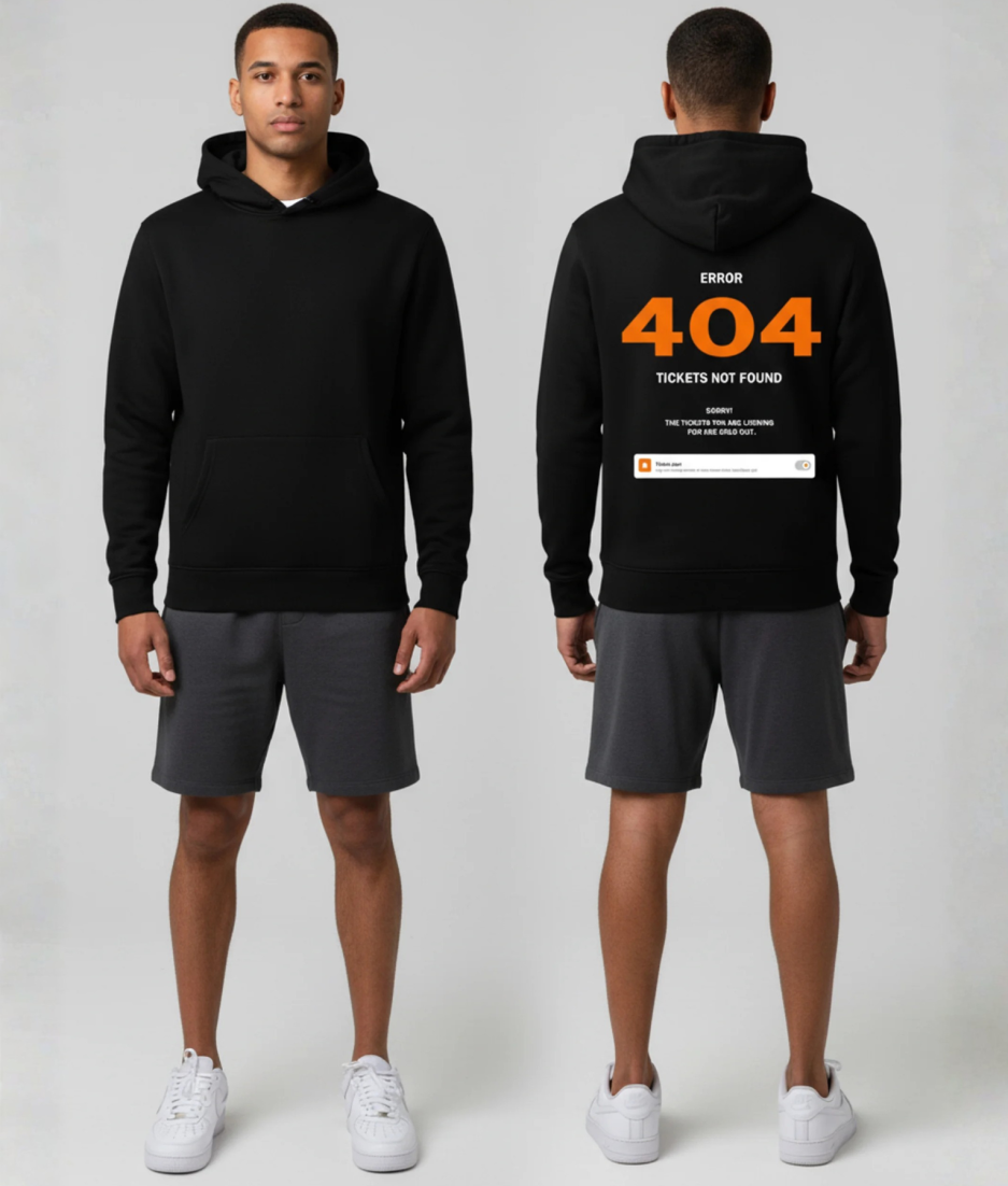 404 not found hoodie zwart