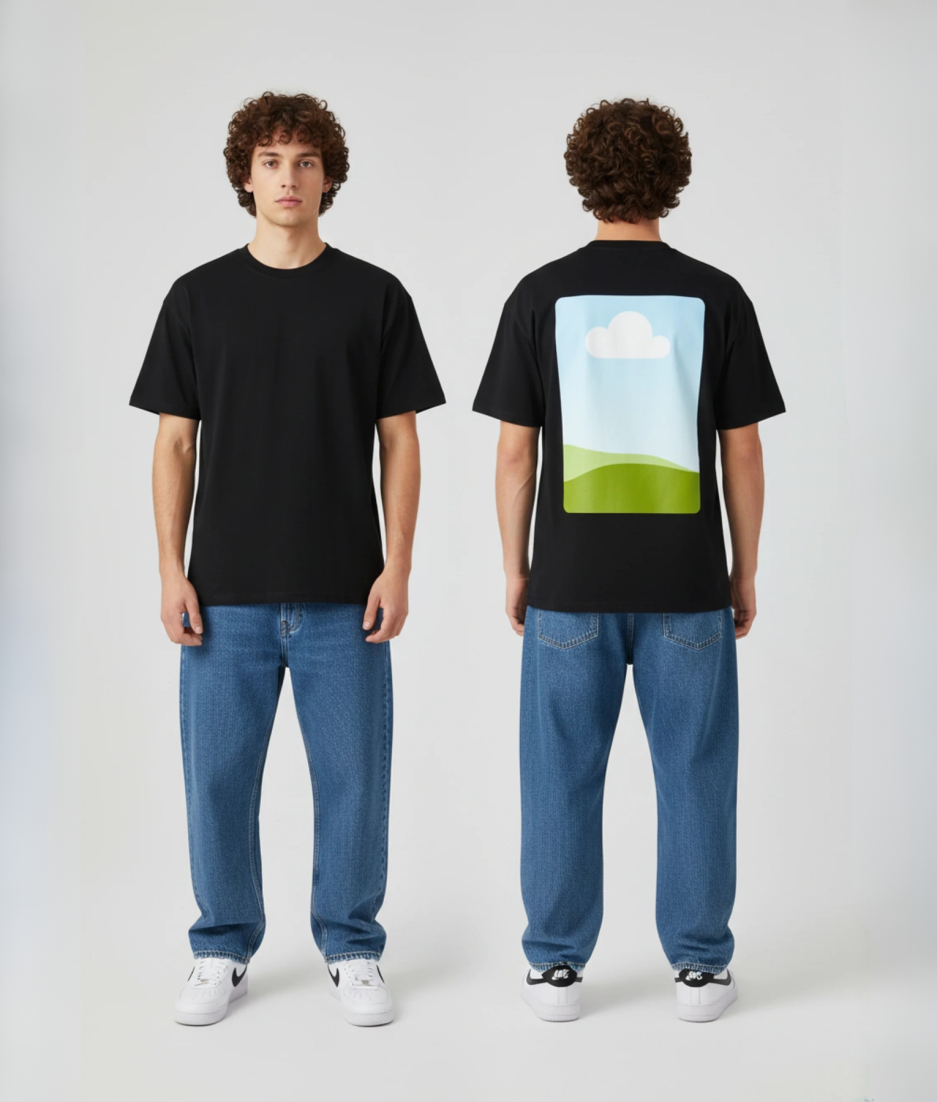 Oversized eiegen foto shirt