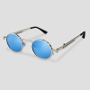 blauwe glazen bril