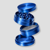 blauwe metalen grinder
