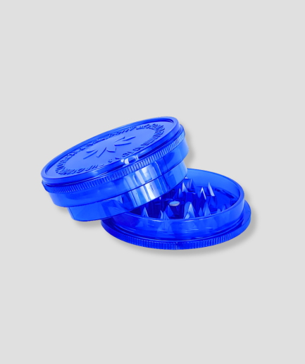 blauwe plastic grinder