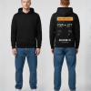 boardingpass hoodie zwart model oranje