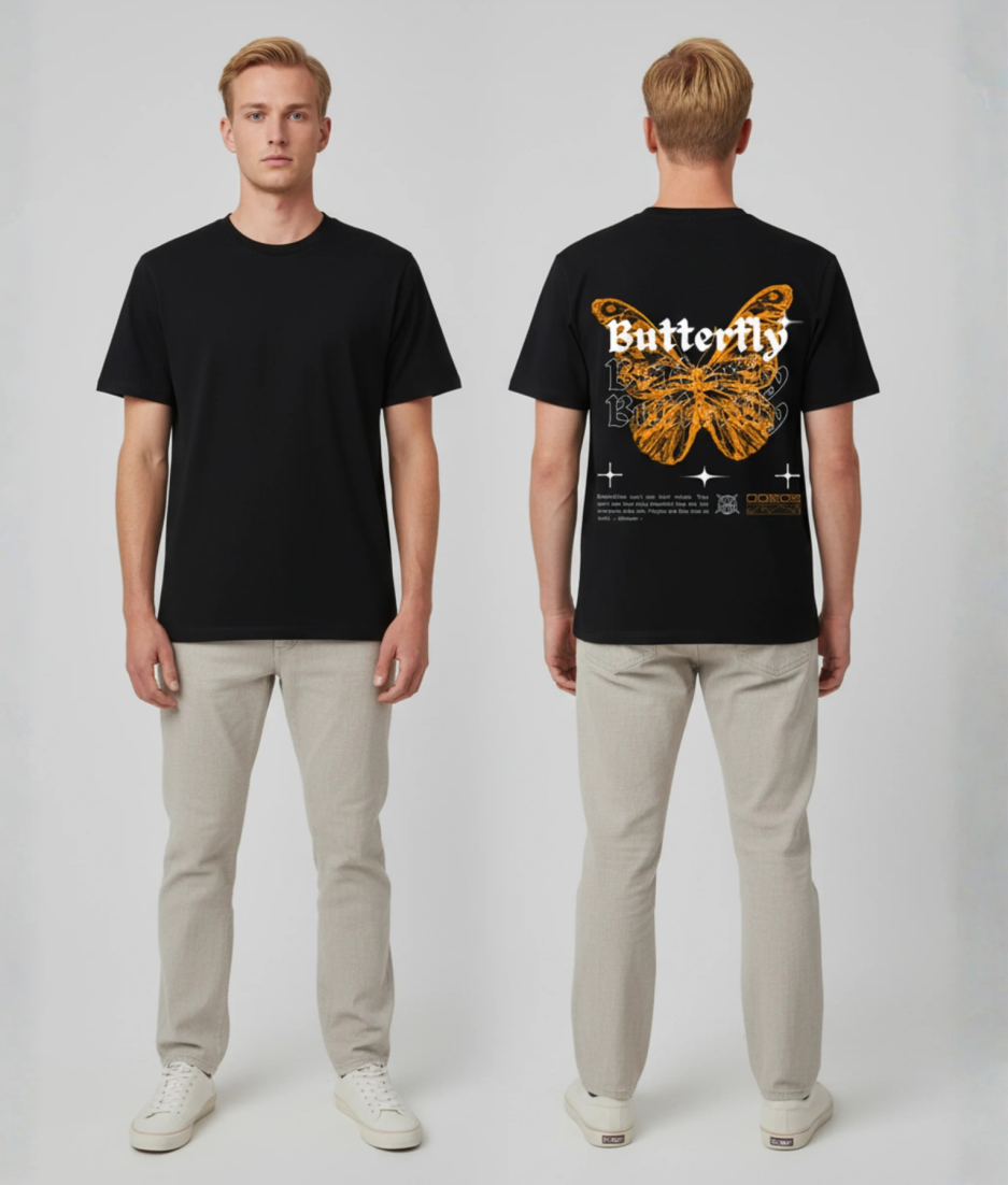 butterfly oranje modelfoto