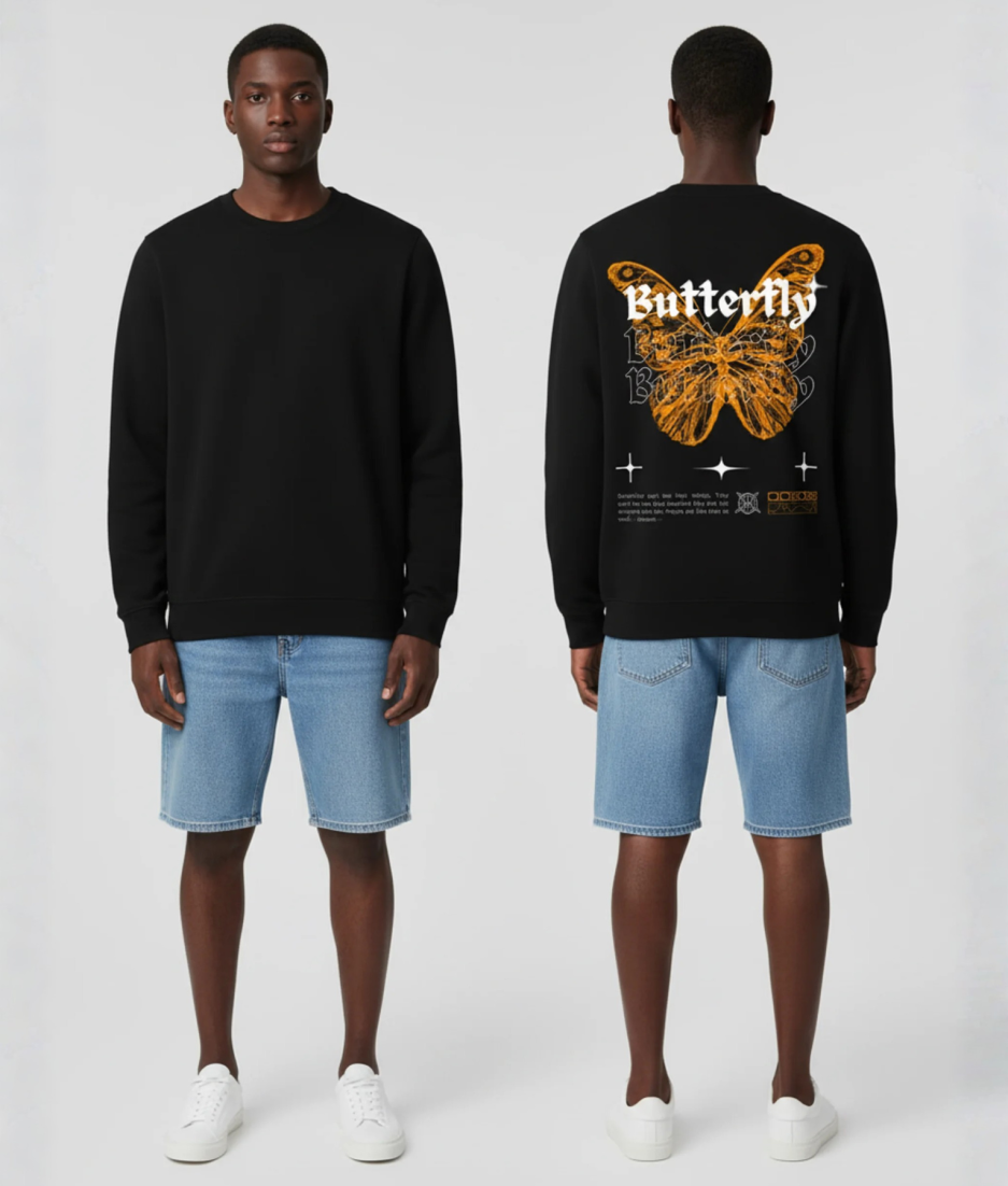 butterfly zwarte sweater