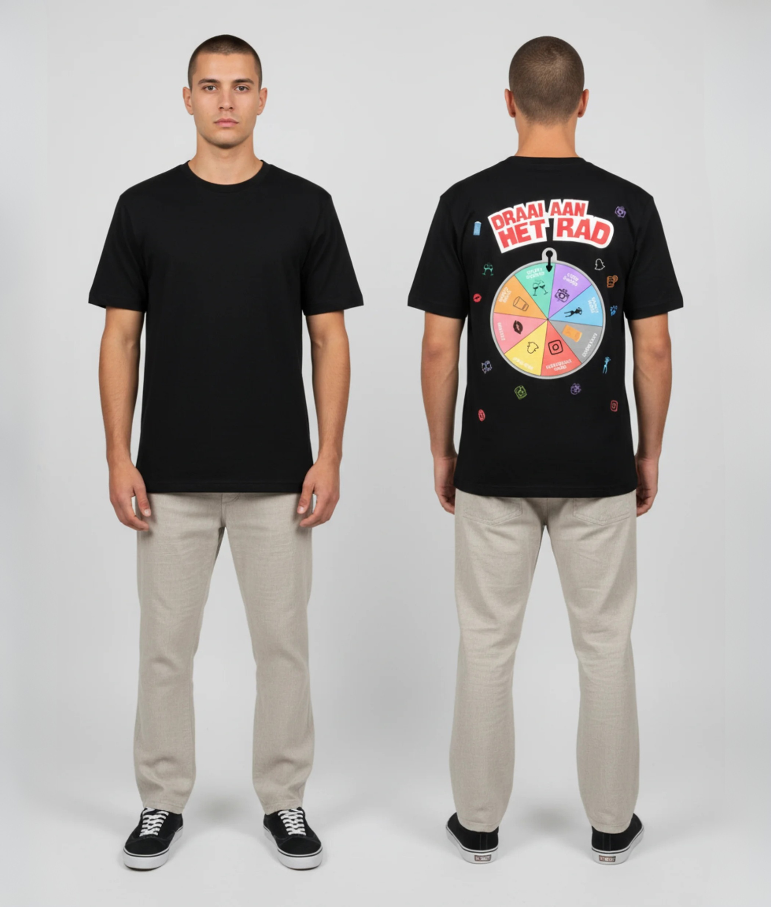 draai aan het rad zwart shirt