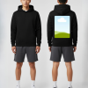 eigen foto op een hoodie zwart model