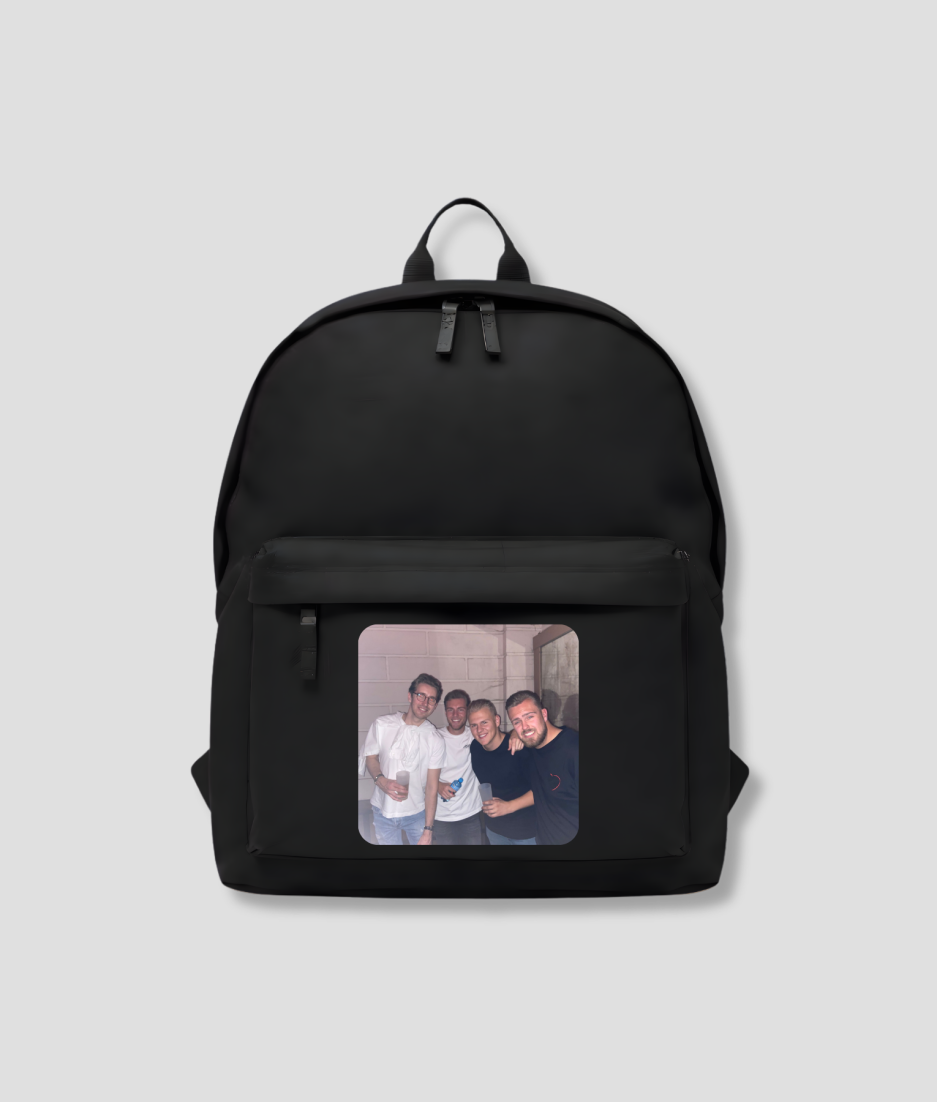 eigen foto rugtas zwart