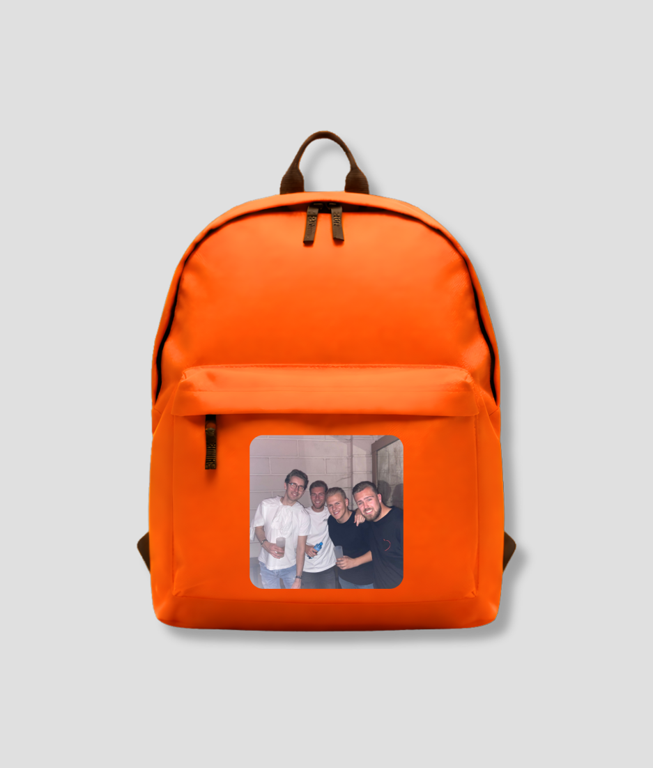eigen foto rugtas oranje