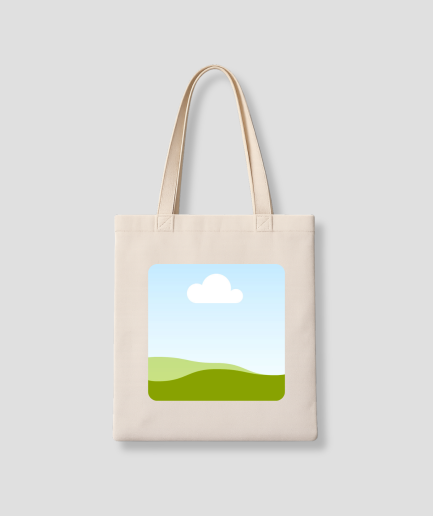 eigen foto tote bag beige