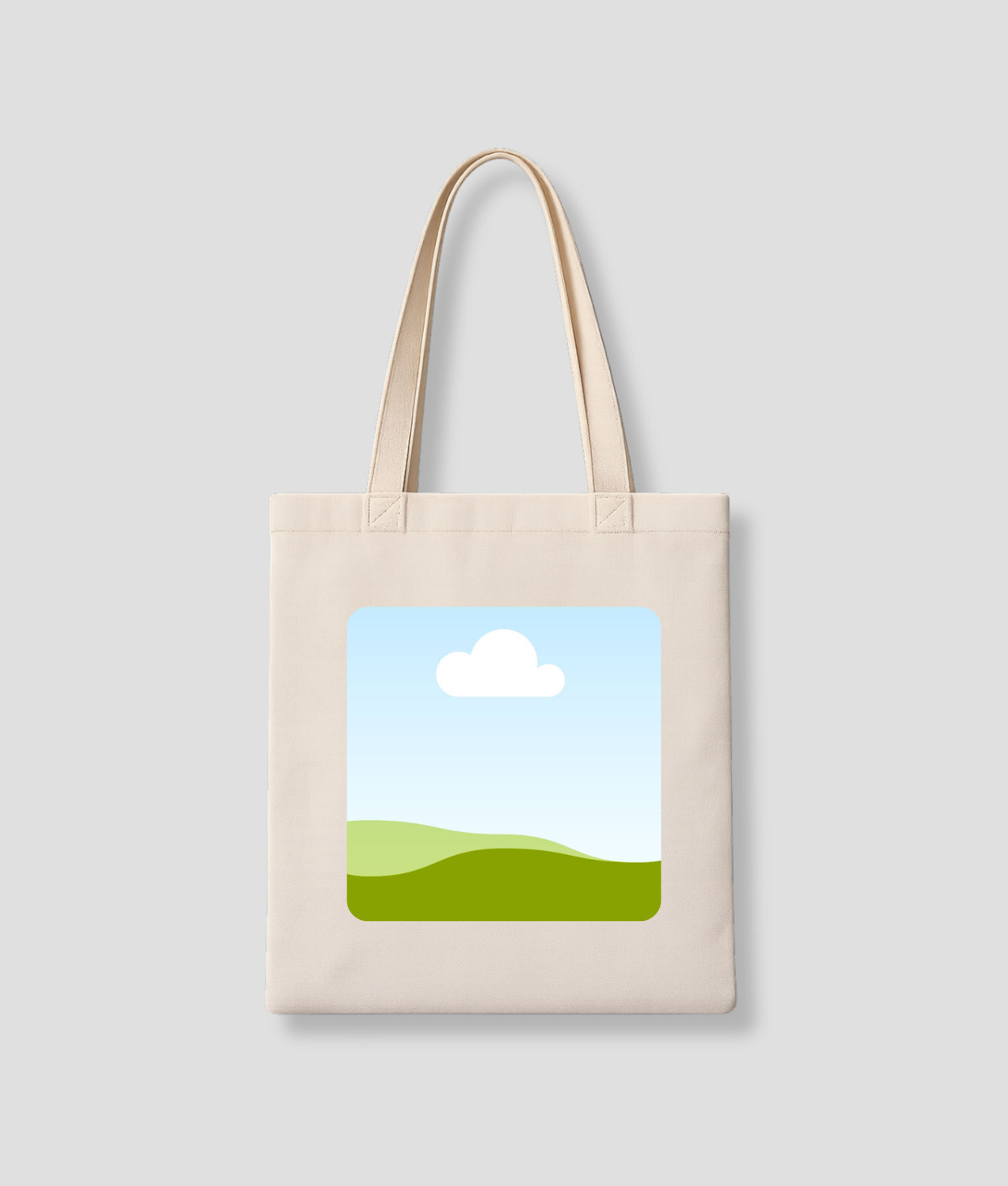 eigen foto tote bag beige