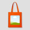 eigen foto tote bag oranje