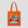 eigen foto tote bag oranje voorbeeld