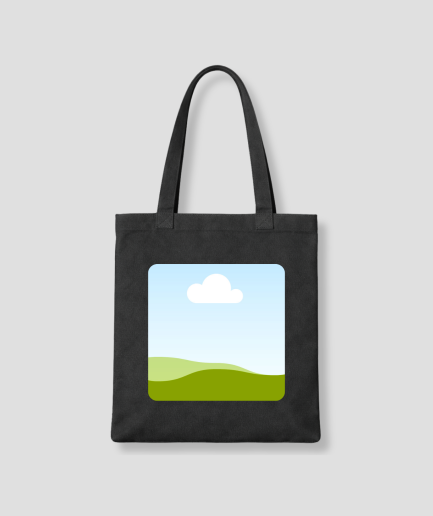 eigen foto tote bag zwart