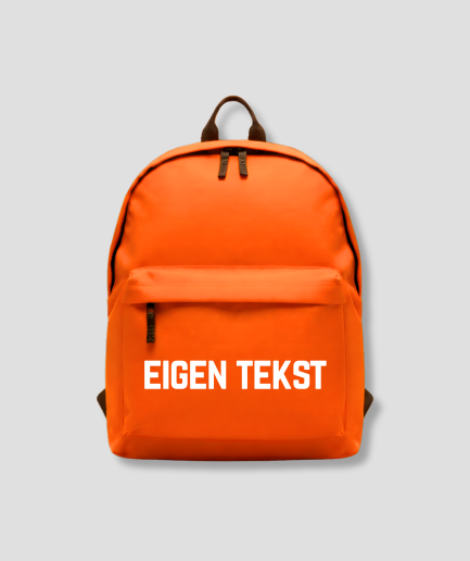 eigen tekst rugzak