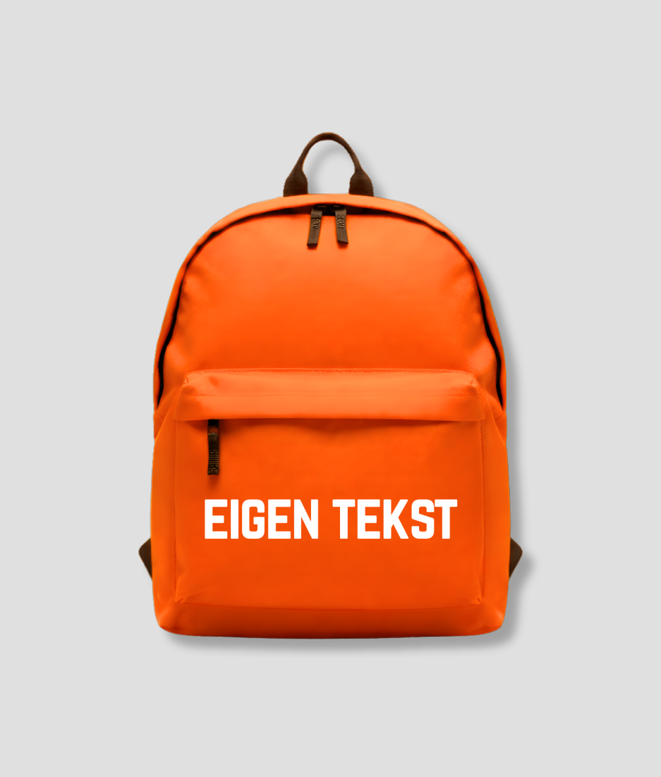 eigen tekst rugzak