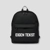eigen tekst rugzak zwart