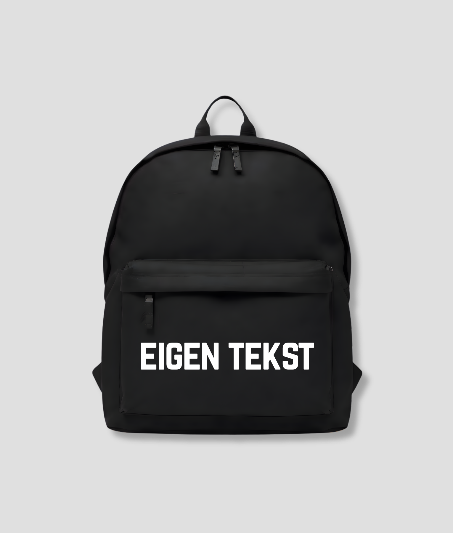 eigen tekst rugzak zwart