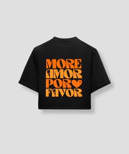 kingsday croptop more amor zwart