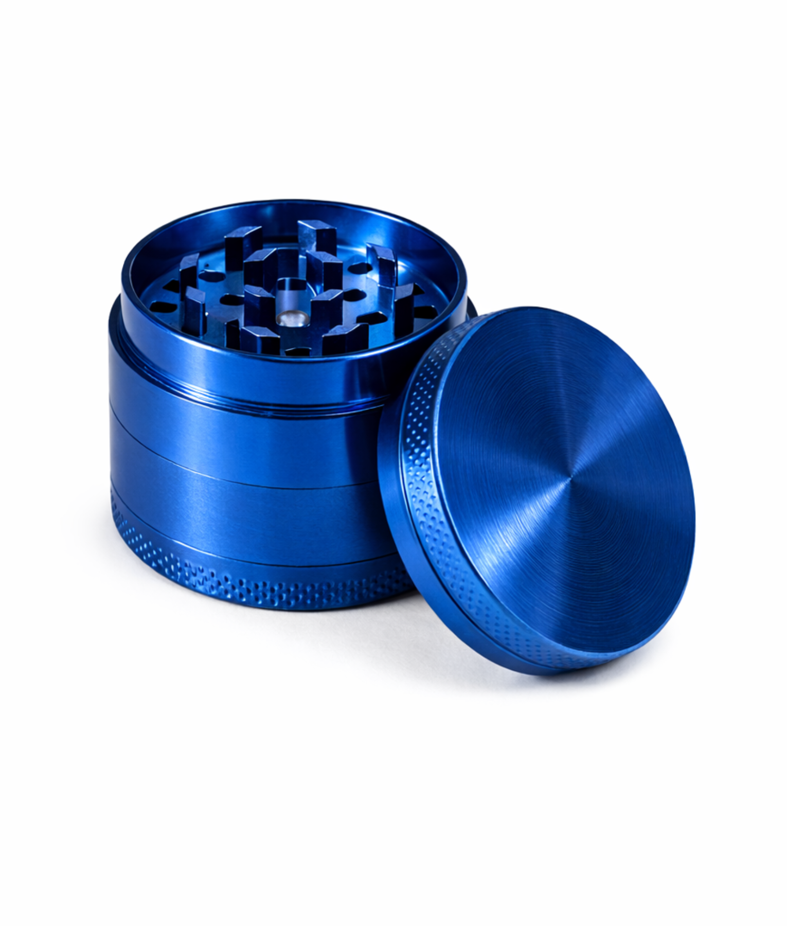 metalen grinder blauw