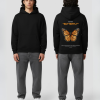 no fear hoodie butterfly zwart