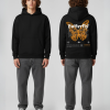 oranje butterfly hoodie zwart