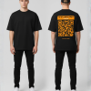 oranje qr code ik willem zuipen tshirt zwart