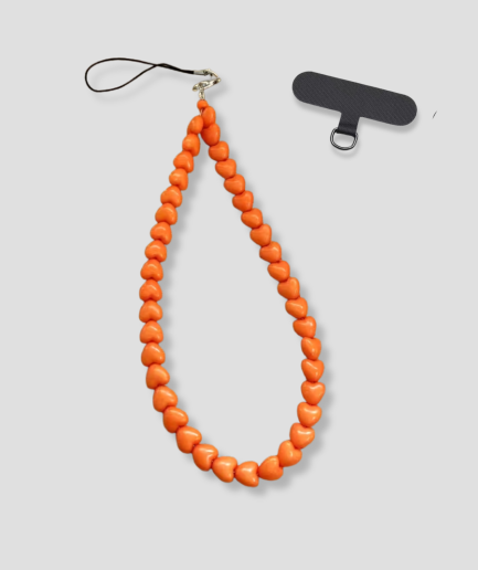 oranje telefoonhanger kort