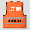 oranje veiligheidhesje grappig