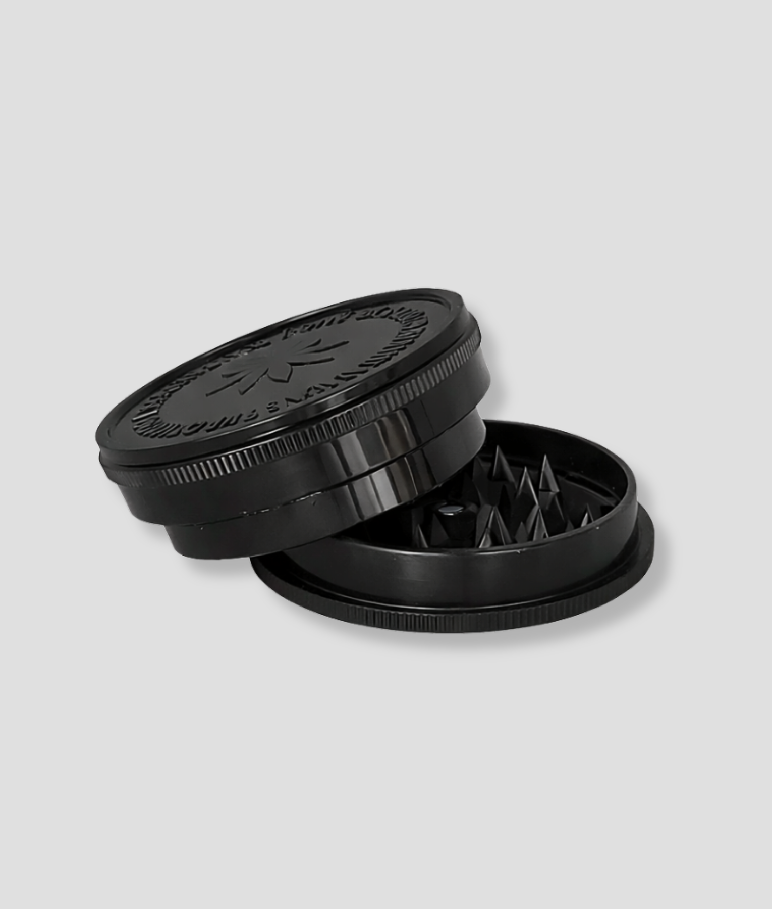 plastic grinder zwart 2 delig