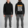qr code hoodie zwart model